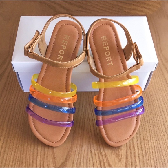 🌈 Girl’s Rainbow Jelly Vegan Sandals - Picture 2 of 10